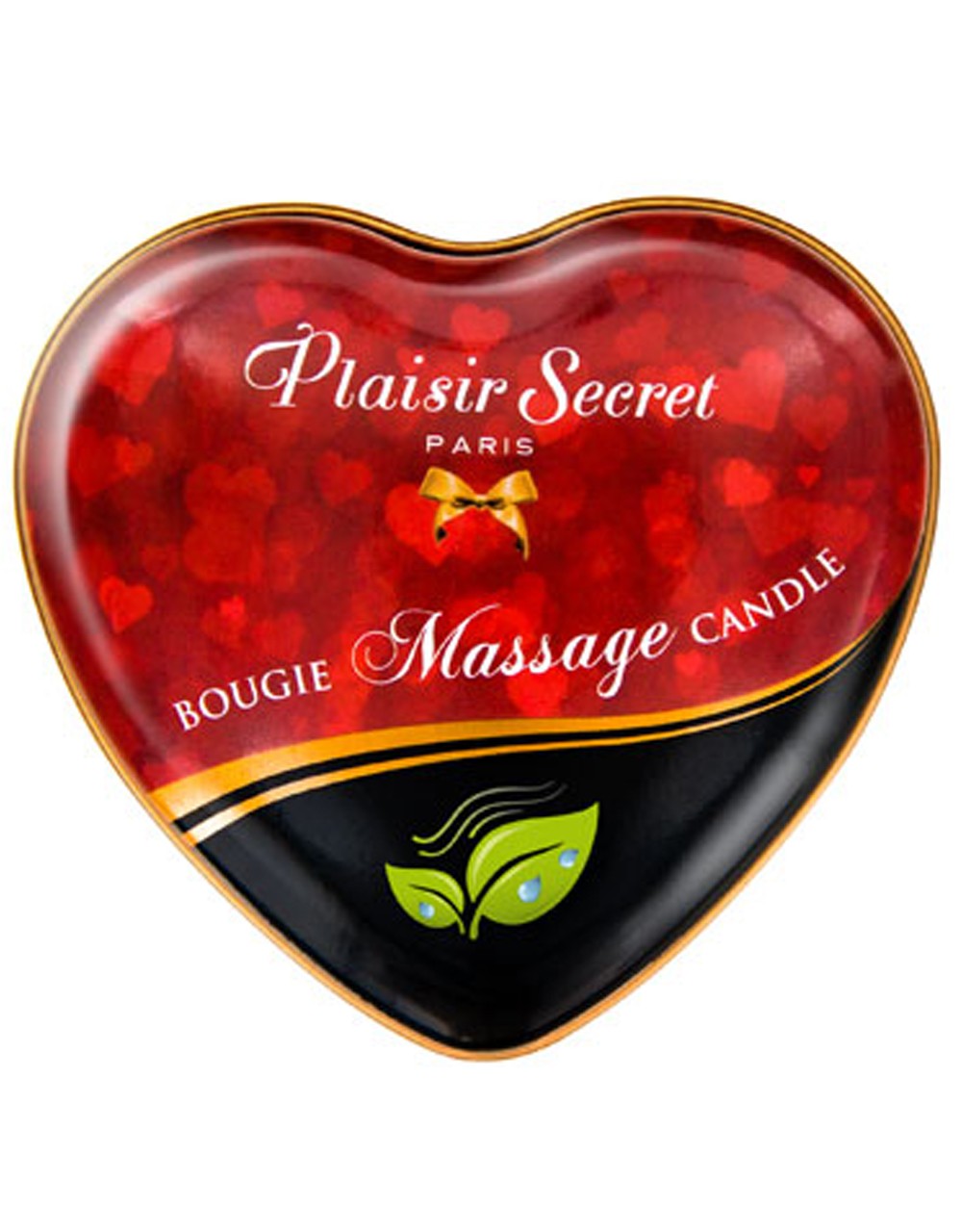 Mini bougie de massage naturelle boîte coeur 35ml de chez PLAISIR SECRET