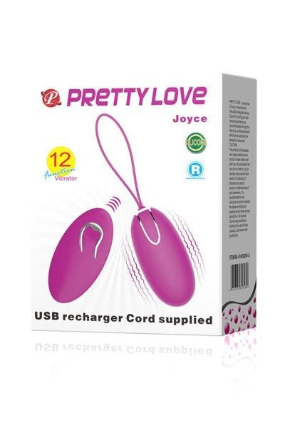 Joyce Oeuf vibrant USB à télécommande de chez PRETTY LOVE