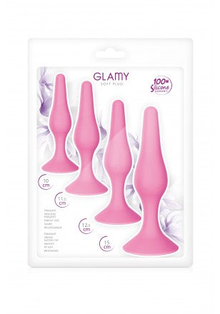 Coffret 4 plugs anal ventouse de chez Glamy ( PL35 )