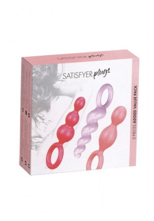 Coffret de 3 plugs couleur douce unisexe de chez SATIFYER ( PL40 )