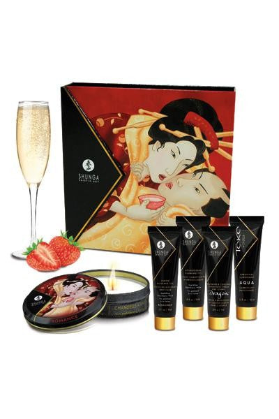 Kit Secret de Geisha Fraise Vin pétillant de chez SHUNGA ( B06 )