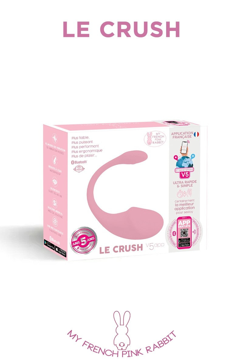 Le Crush  Connexion Oeuf vibrant USB connecté bluetooth de chez MY FRENCH PINK RABBIT