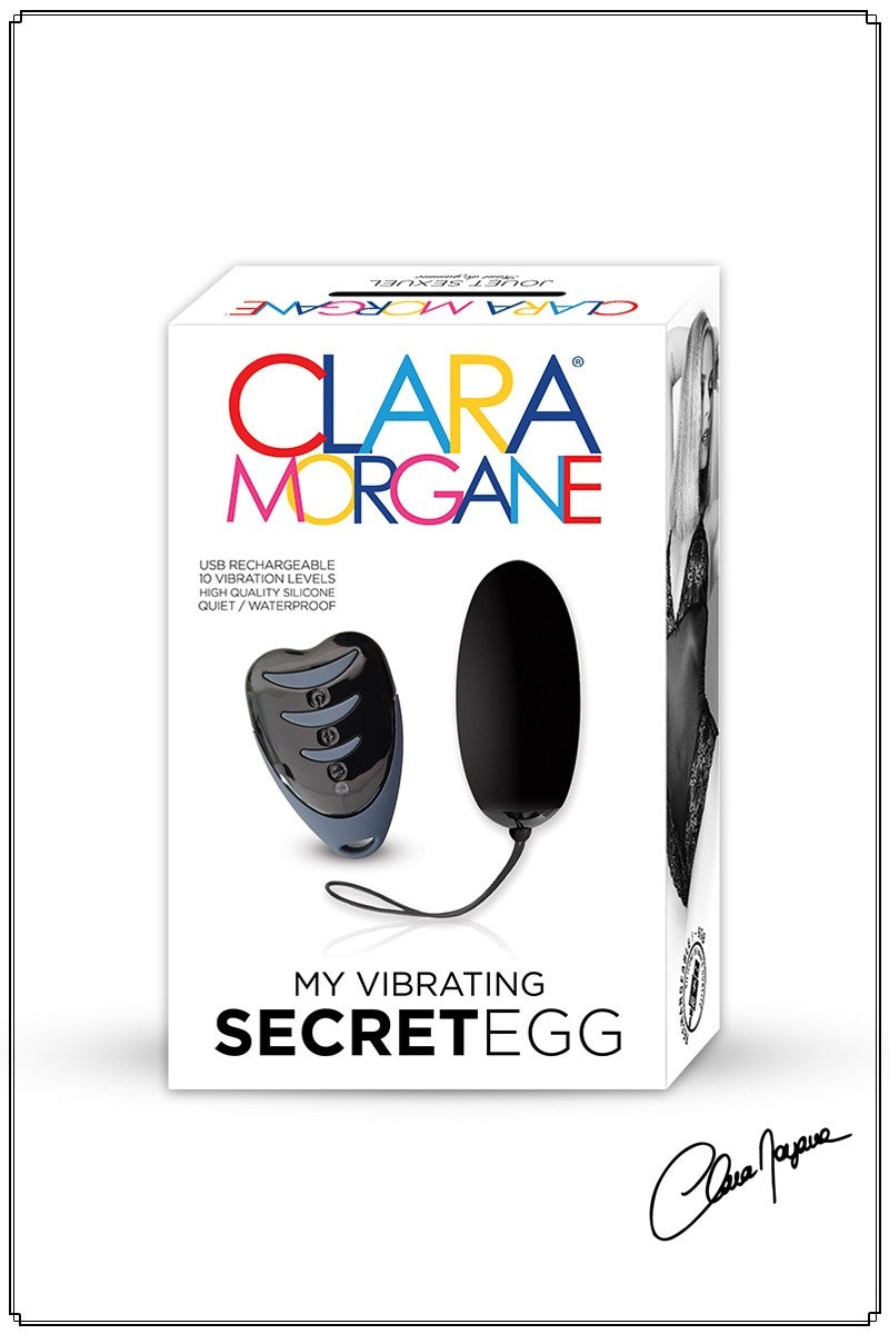 Oeuf Vibrant Secret USB rechargeable et télécommande à pile de CLARA MORGANE SEXTOYS