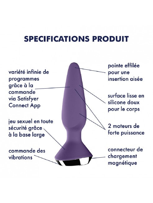 Plug Anal Vibrant Connecté USB Ilicious 1 de chez  Satisfyer ( PL05 )