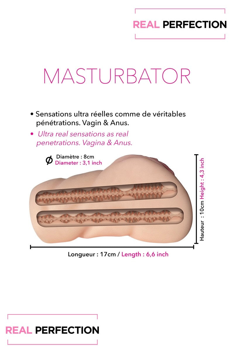 Mailine double Masturbateur Hyper Réaliste Vagin Anus de chez REAL PERFECTION