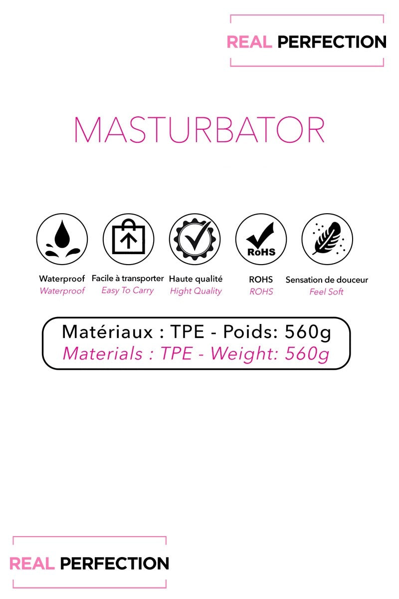 Mailine double Masturbateur Hyper Réaliste Vagin Anus de chez REAL PERFECTION